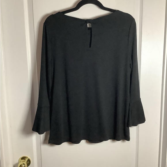 Loft 3/4 bell sleeve top with back keyhole detail - Picture 2 of 8